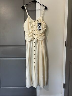 NWT Future Collective Button-Front Midi Dress